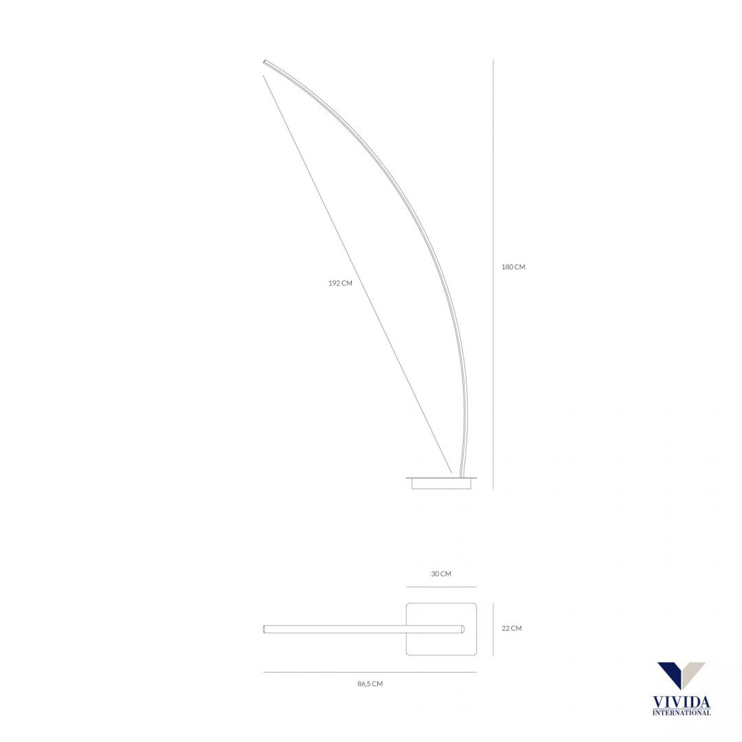 Vivida - Bracket - Lampada da Terra - 4000K - Bianco