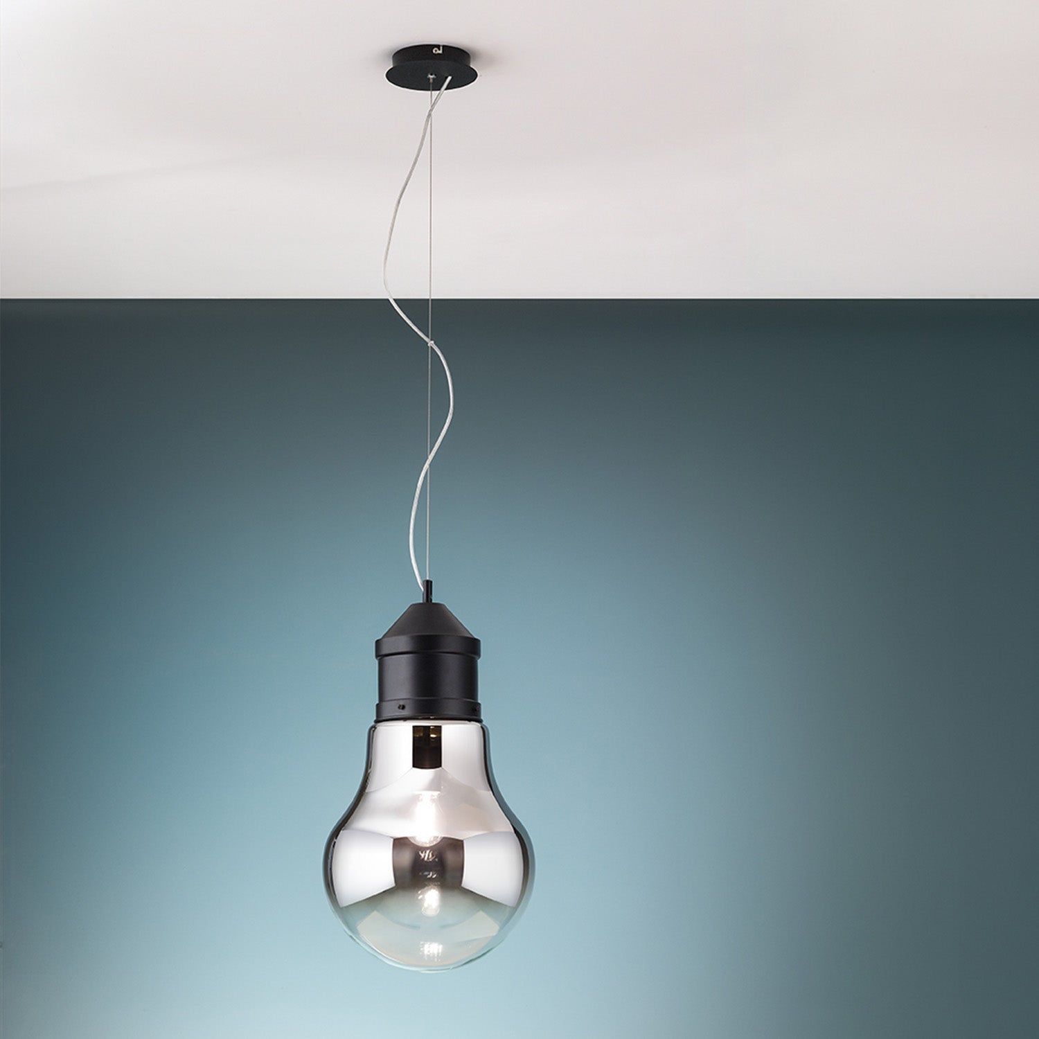 Ondaluce - Mat Lampada a Sospensione in Vetro Soffiato – Finitura Bianco o Nero