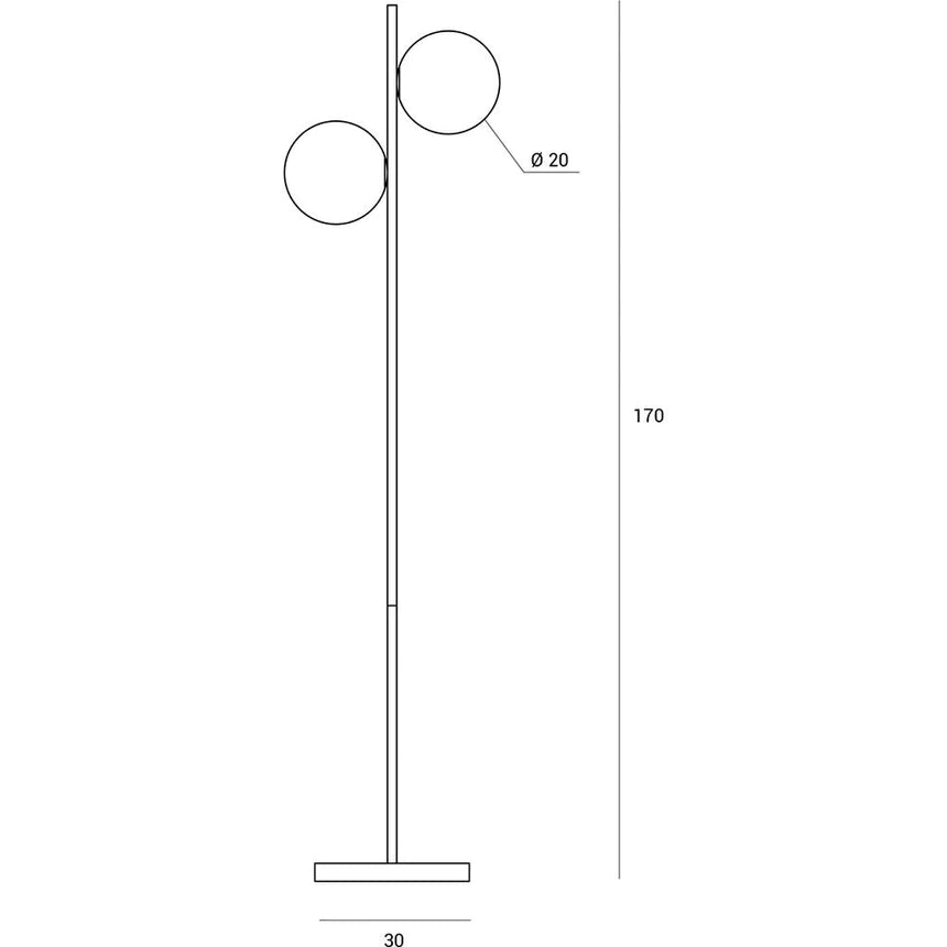 Miloox - Jugen Lampada da Terra 1 o 2 Luci