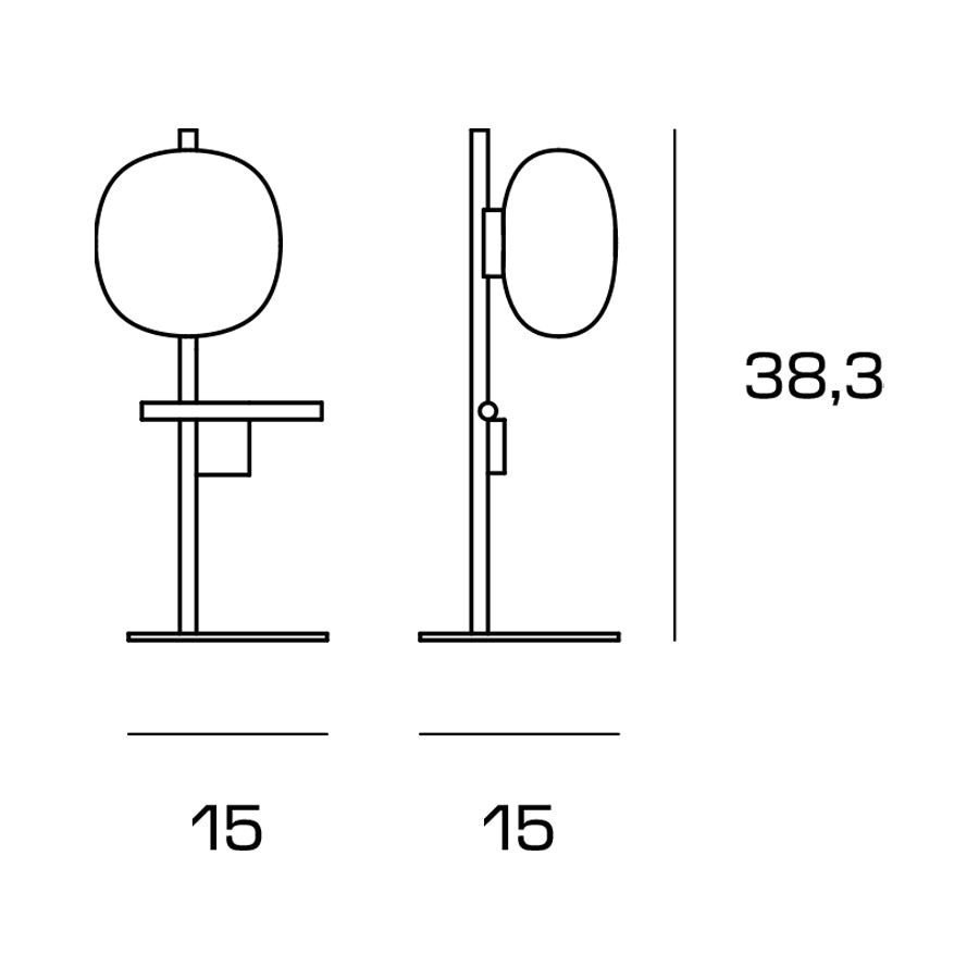 Miloox - Lingotto - 1744.349 - Lampada da Tavolo 1 Luce