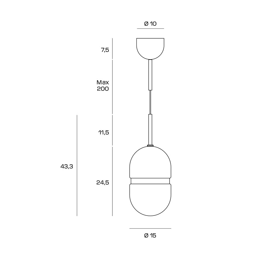 Miloox - Domu - 1744.384 - 1744.385 - Lampada a Sospensione