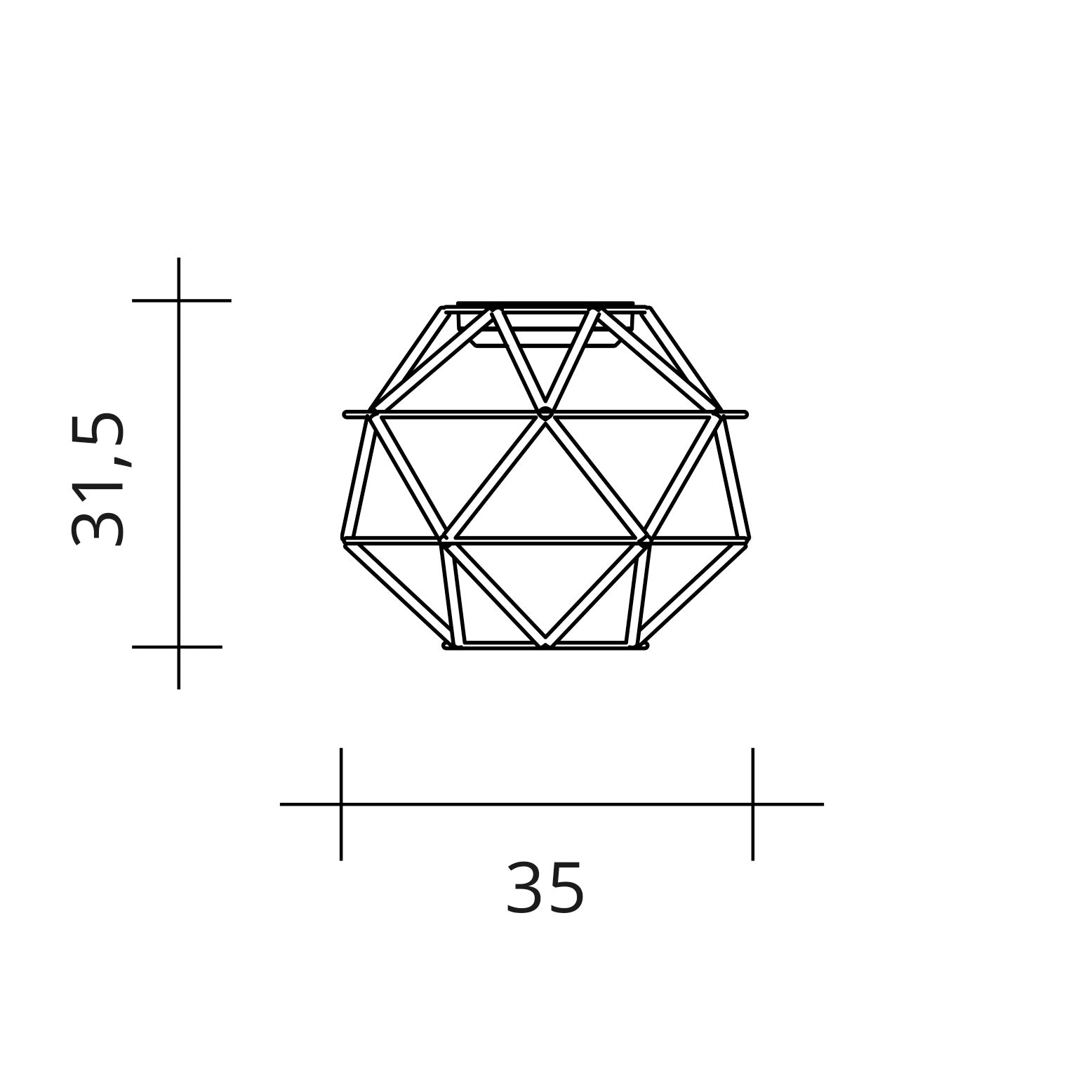 Sforzin Urban - Euclide L35 - Plafoniera Push