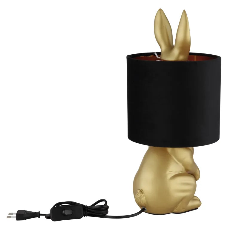 Lampada da Tavolo RABBIT Globo Lighting con Paralume in Velluto Nero