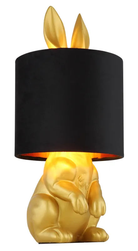 Lampada da Tavolo RABBIT Globo Lighting con Paralume in Velluto Nero