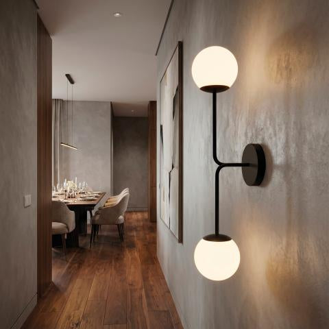 Parma Plafoniera 2 Luci con Diffusore Opale | ACB