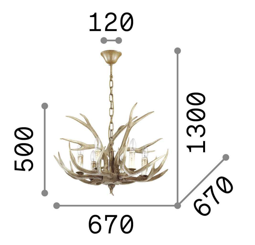 IDEAL LUX - Chalet - Lampadario