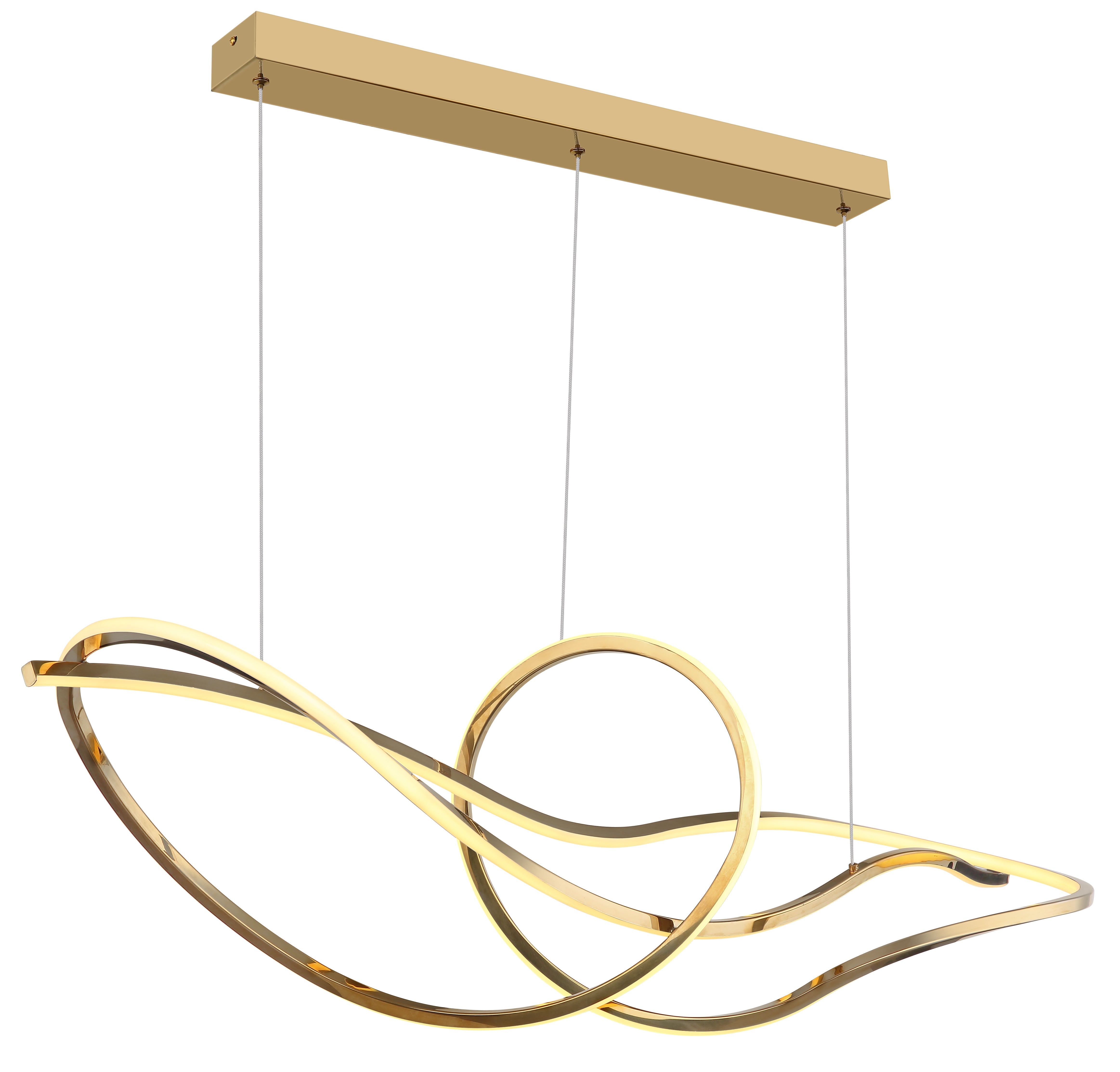 Globo Lighting - IDUNA – Lampada a Sospensione in Metallo Oro con LED Dimmerabile