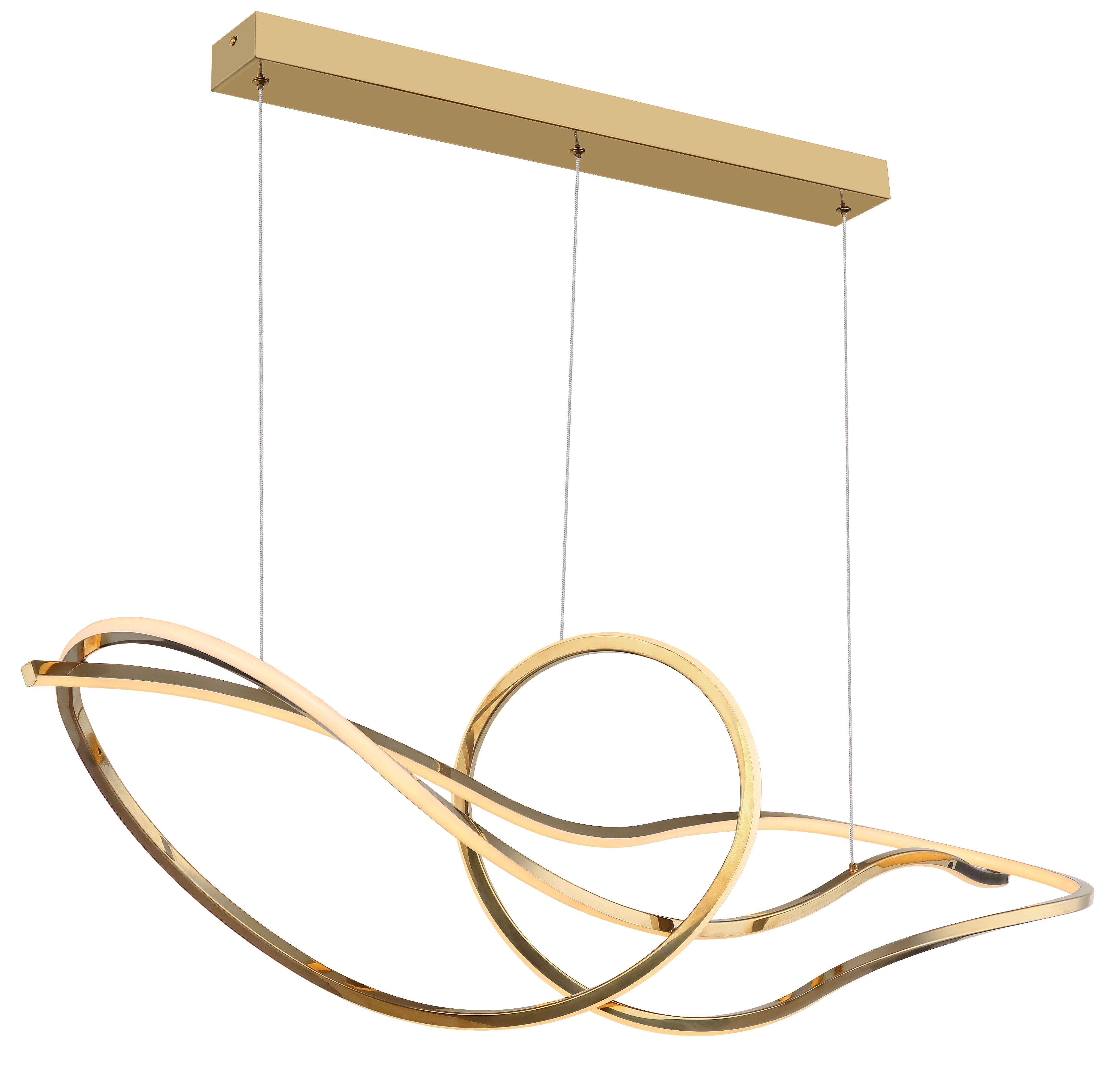 Globo Lighting - IDUNA – Lampada a Sospensione in Metallo Oro con LED Dimmerabile