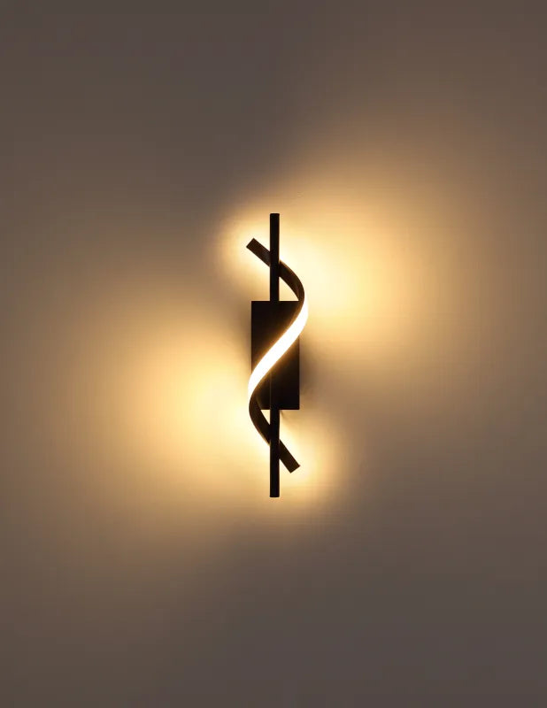 Applique WATKINS Globo Lighting LED in Nero ed Effetto Legno