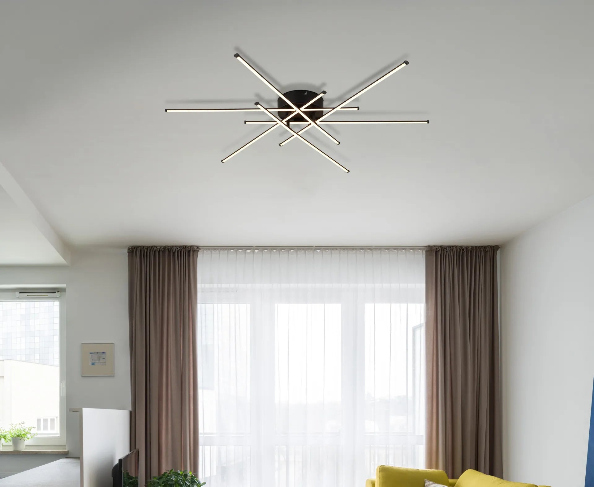 Plafoniera LAWSON Globo Lighting LED Nero Opaco Ø 80 cm