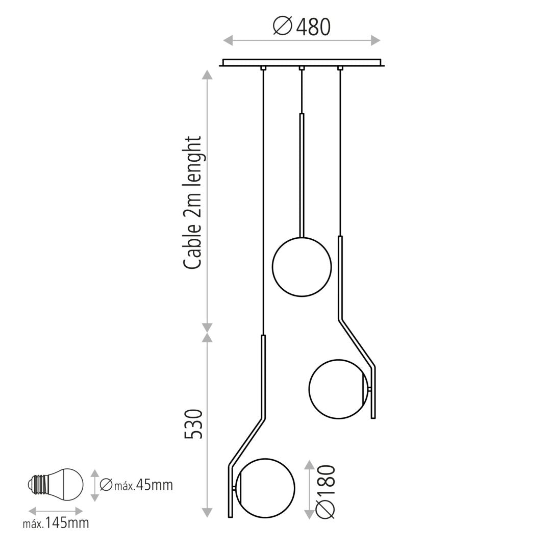 Acb - Maui Lampadario  3/5 luci