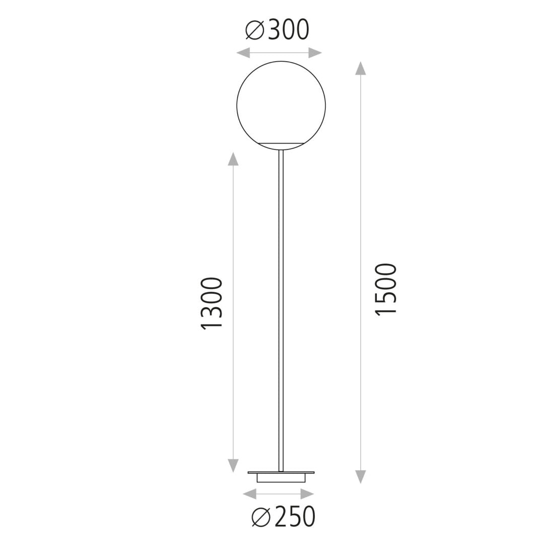Parma Lampada da Terra con Diffusore Opale | ACB