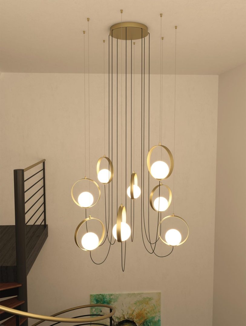 ACB - Halo - Lampadario 8 Luci