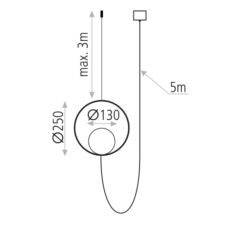 ACB - Halo - Lampadario 1 Luce