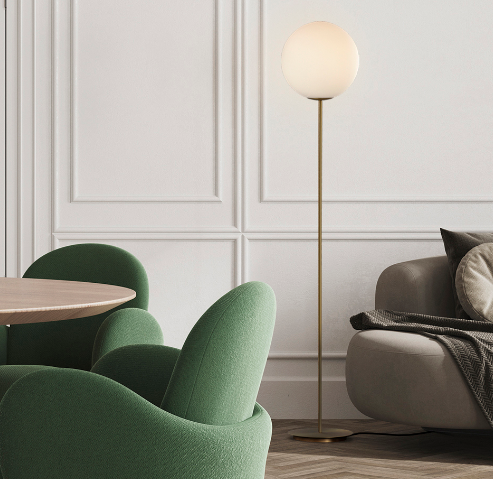 Parma Lampada da Terra con Diffusore Opale | ACB