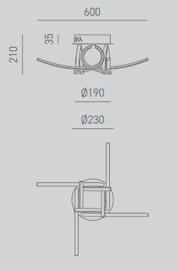 Gea Luce – Tosca - Plafoniera