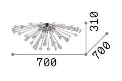 IDEAL LUX - Pauline - Plafoniera/Applique