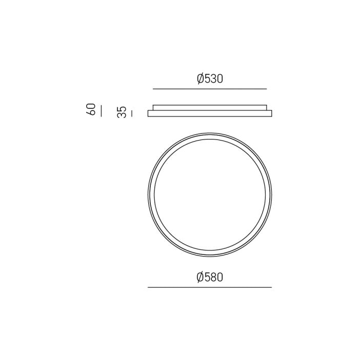 Gea Luce - Krizia P/G Bianco Satinato - Plafoniera LED Ø58 cm