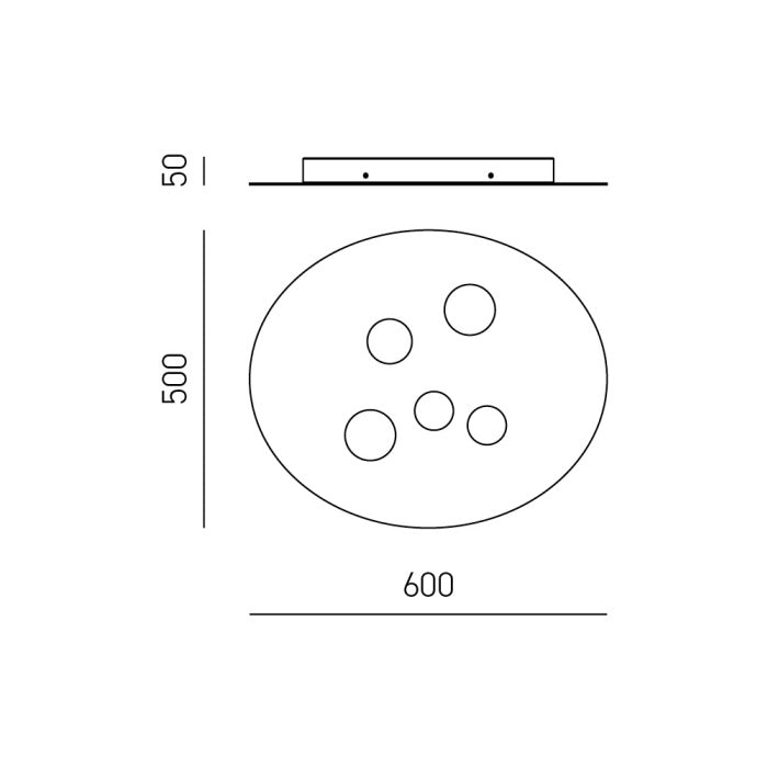 Gea Luce - Luna - Plafoniera