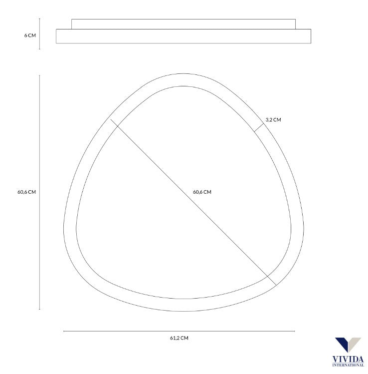 Vivida - Lifering - P 3000 - 4000K - Dimmerabile - Plafoniera