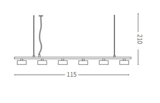 Ideal Lux - Minor Linear - Lampadario