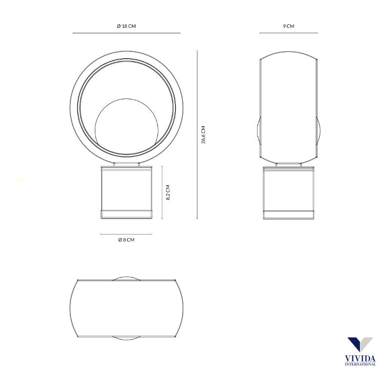 Vivida -Cosmit - Lampada da Tavolo