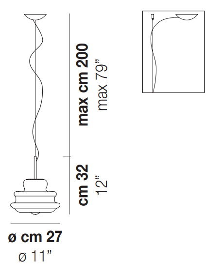 Novecento Sospensione - Vistosi