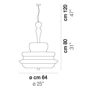 Novecento Sospensione - Vistosi