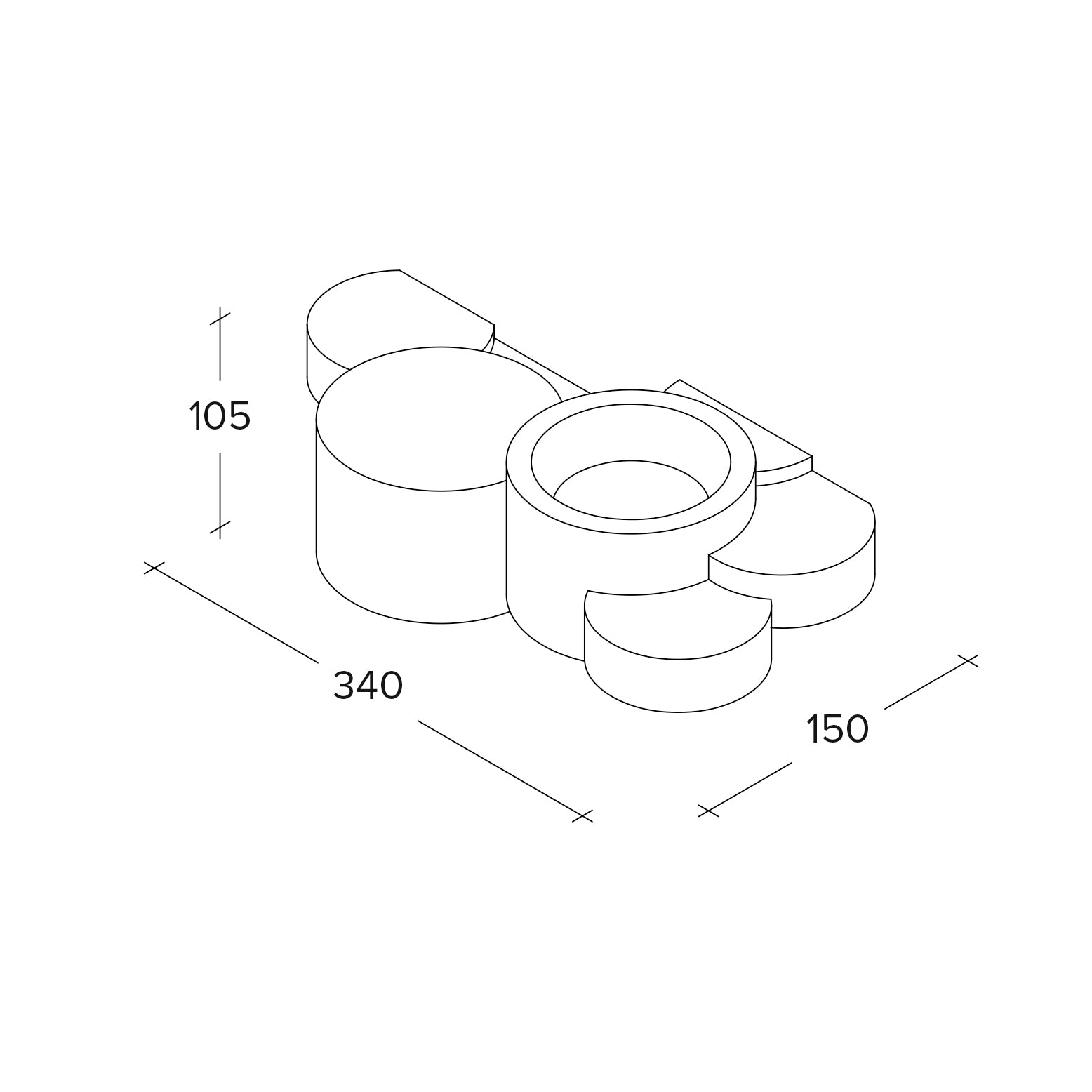 Tecnico Sforzin - Chio - Lampada da Parete in Gesso
