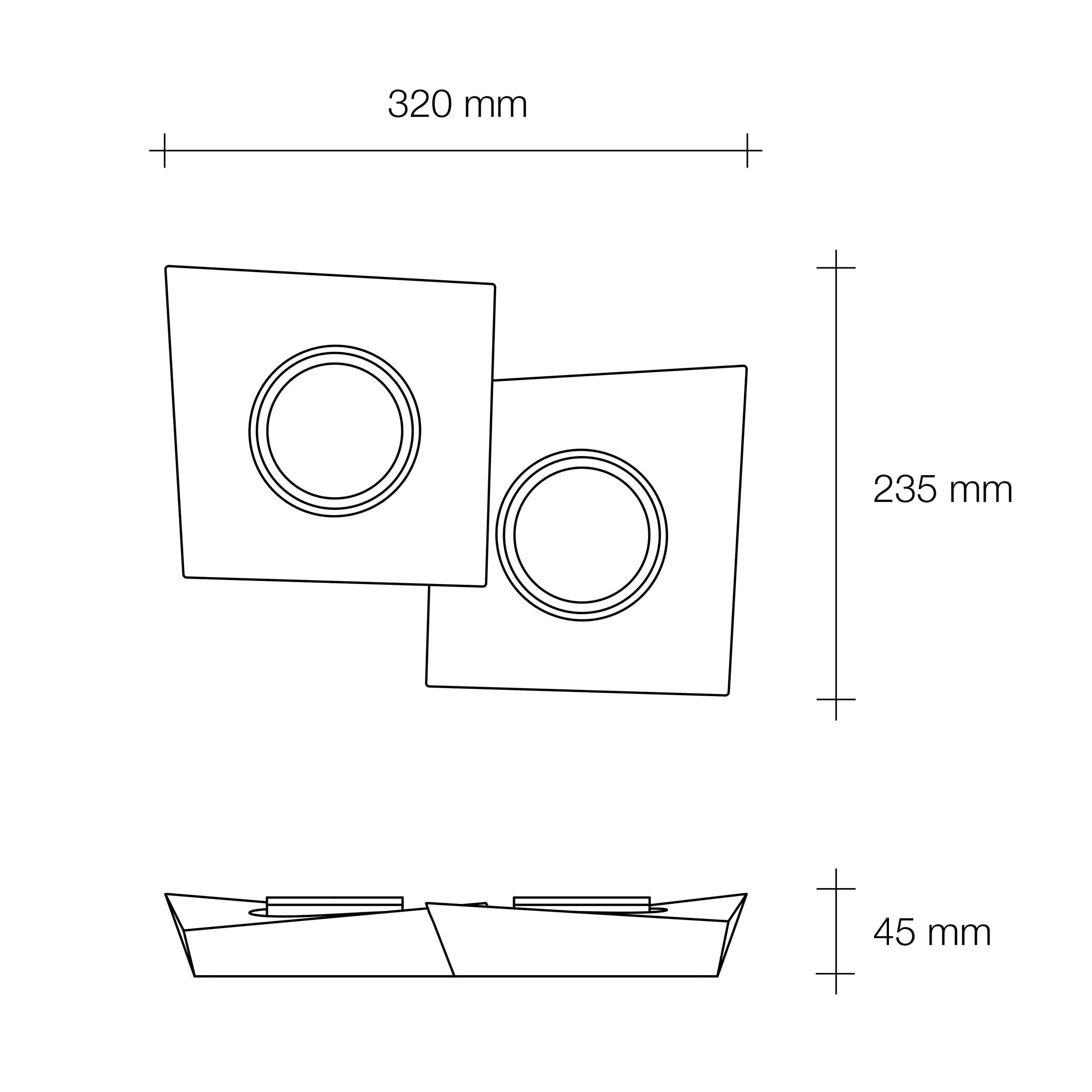 Sforzin Tecnico Linea Anchise – T371 / T372 / T373 - Plafoniera