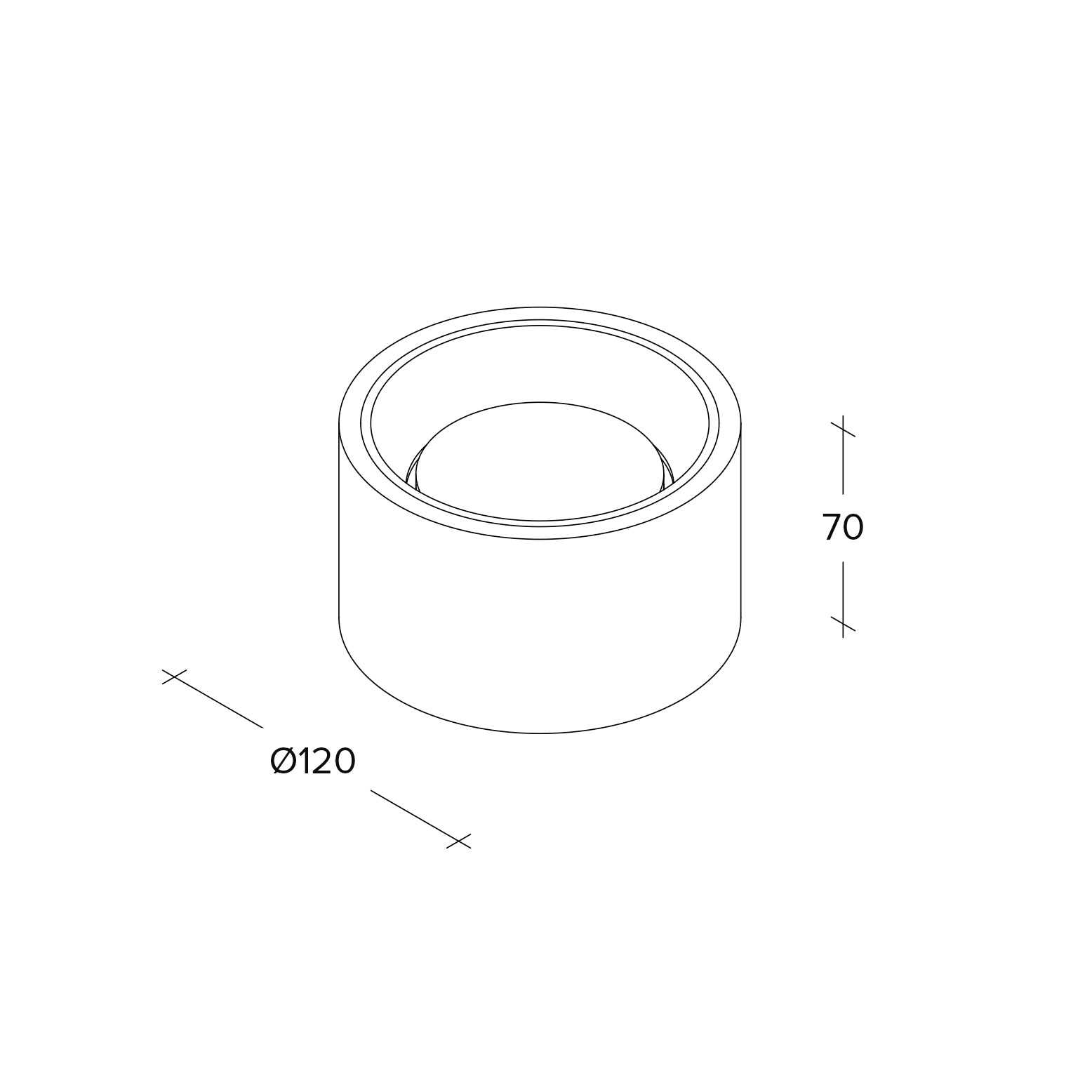 Sforzin Tecnico - Nasso Tonda - Lampada da Soffitto in Gesso