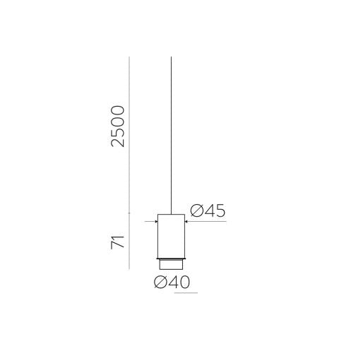 Mirta Sospensione con Kit Incasso 2,5 mt