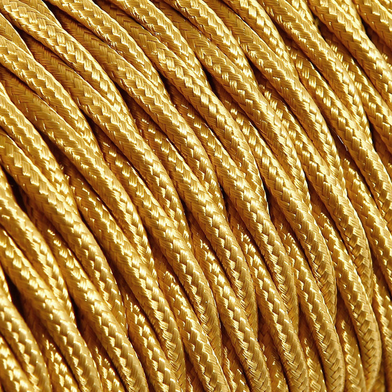 Cavo treccia tessile oro