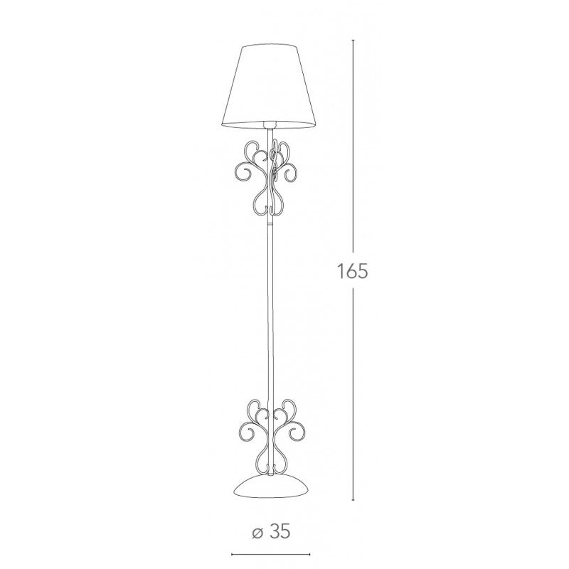 PERLA/6 - Piantana Bianco