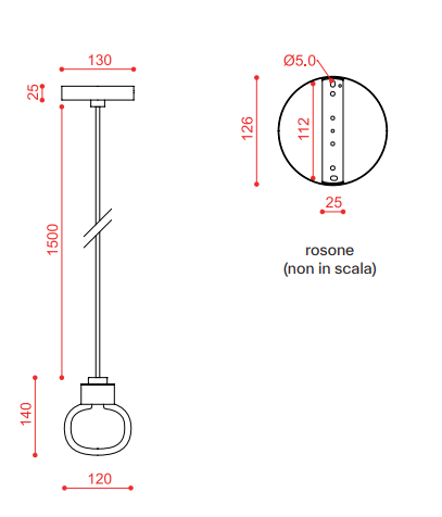 Nabila - Sospensione 1 Luce