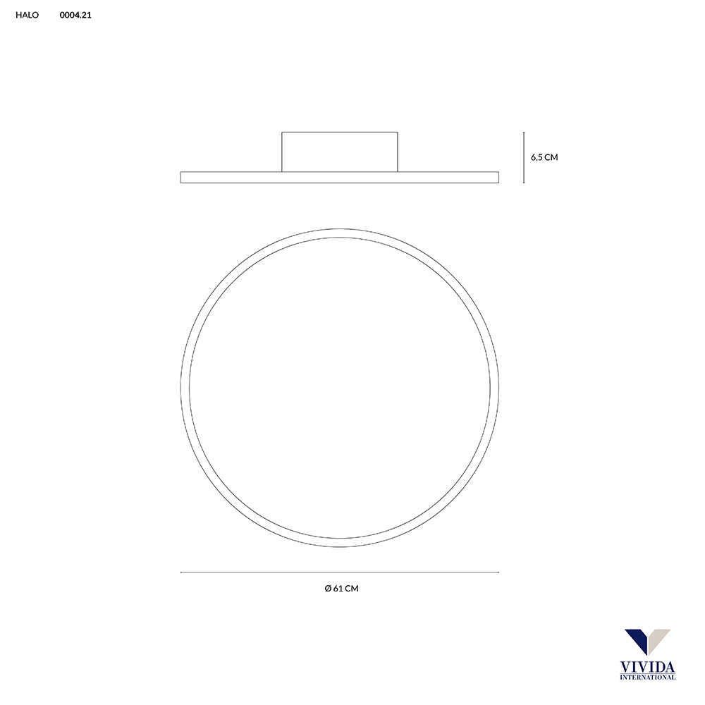 Vivida - Halo Plafoniera Ø61 49W 3000K