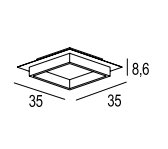 Square Q - Plafoniera