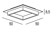 Square Q - Plafoniera