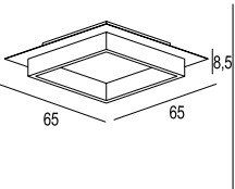 Square Q - Plafoniera