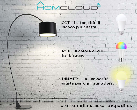 Homcloud - Lampadina Wi-Fi Intelligente Homcloud A70 E27