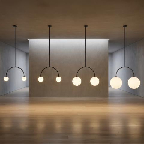 Parma Sospensione 2 Luci con Diffusore Opale | ACB