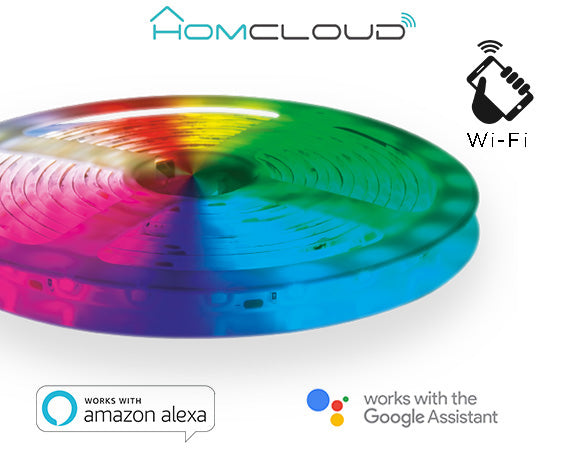 Homcloud - Striscia LED RGB + Bianco caldo wi-fi Kit dimmerabile 5m