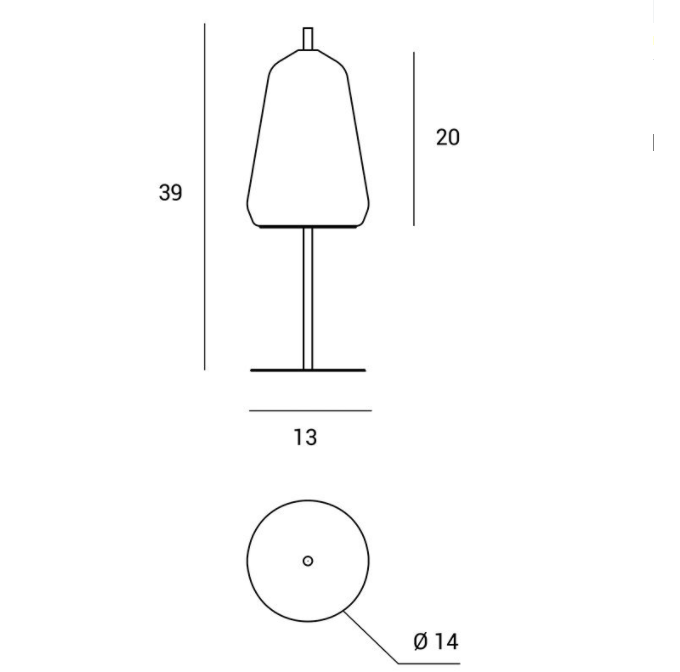 Miloox - X-RAY Lampada da Tavolo Color Bronzo o Trasparente