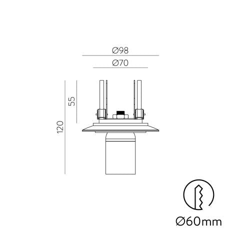 Parma Faretto da Incasso con Diffusore Decorativo Ø180 mm | ACB
