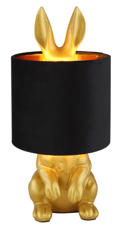 Lampada da Tavolo RABBIT Globo Lighting con Paralume in Velluto Nero