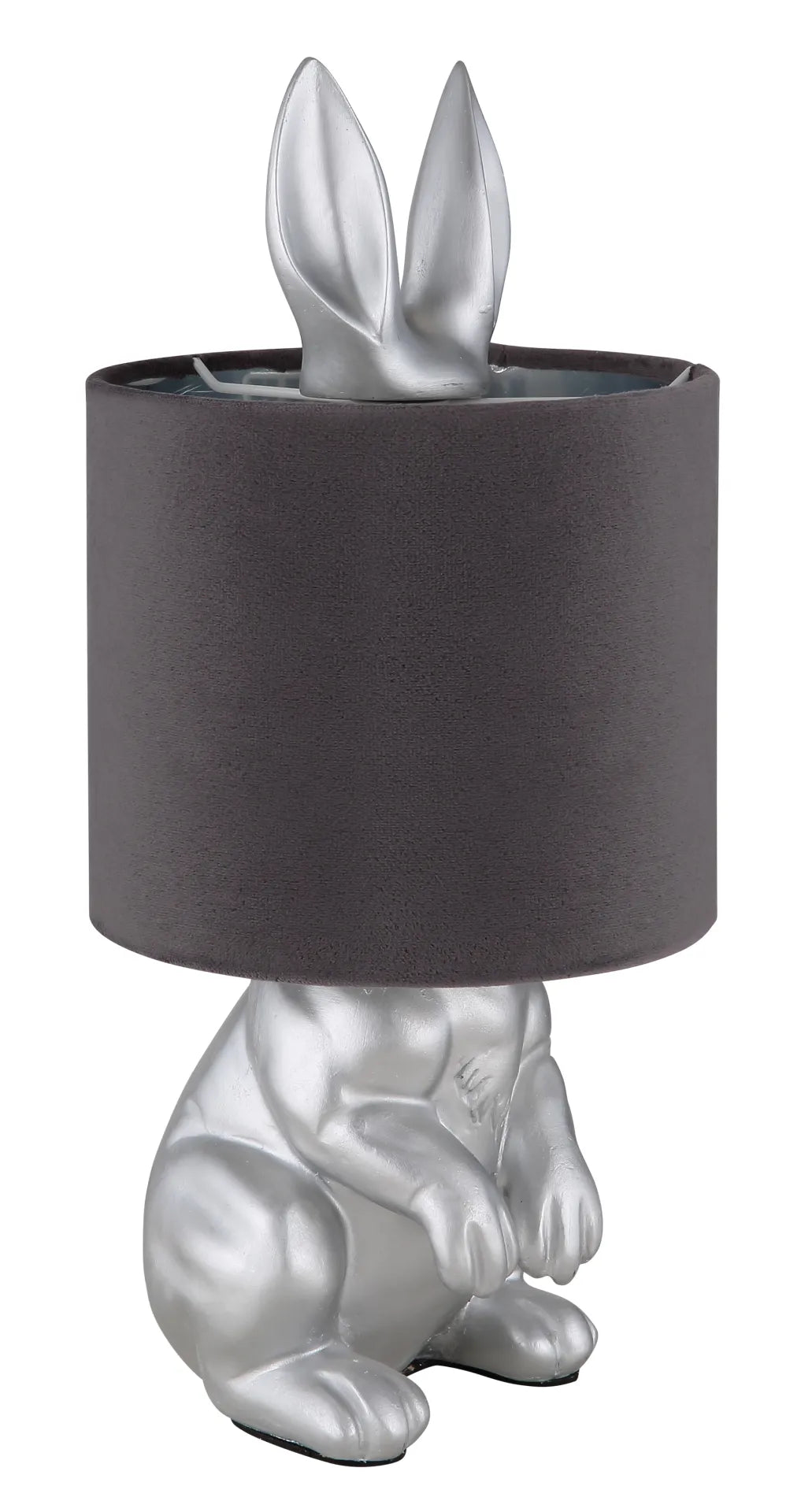 Lampada da Tavolo RABBIT Globo Lighting con Paralume in Velluto Grigio