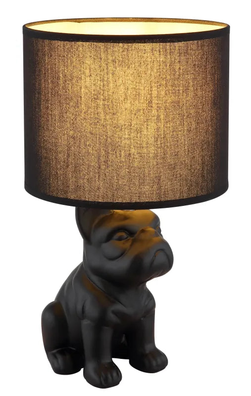 Lampada da Tavolo DOGO Globo Lighting con Bulldog Francese Nero