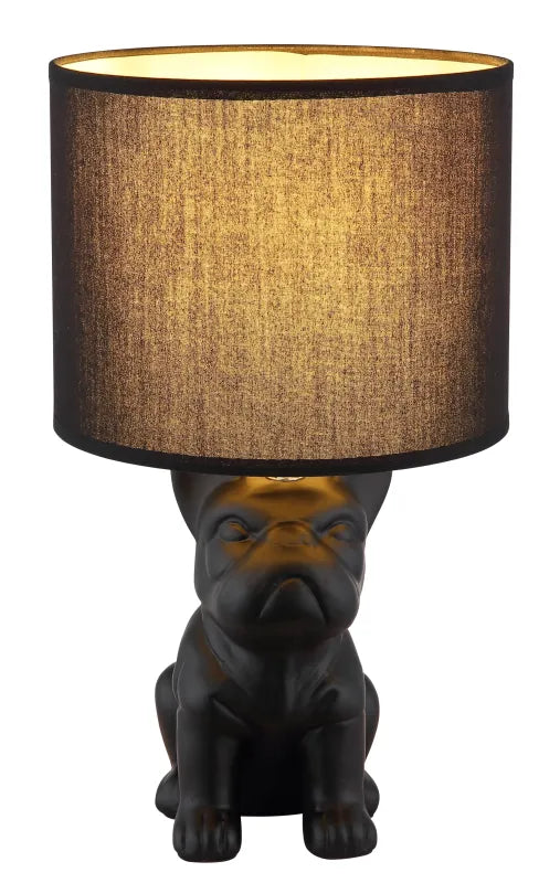 Lampada da Tavolo DOGO Globo Lighting con Bulldog Francese Nero