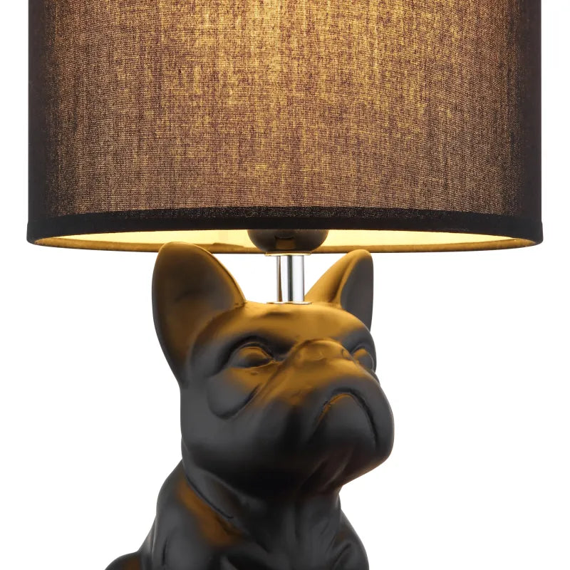 Lampada da Tavolo DOGO Globo Lighting con Bulldog Francese Nero