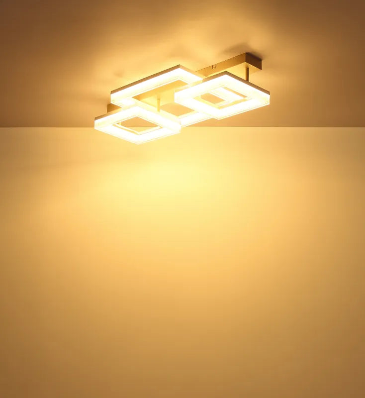 Plafoniera ZARA Globo Lighting LED con Tre Quadrati Sovrapposti